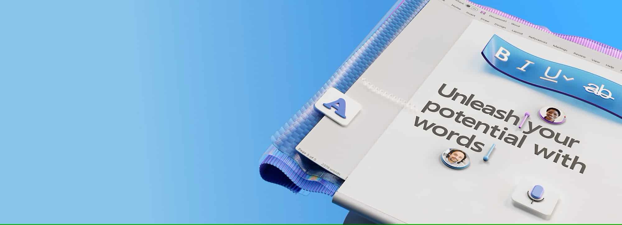Medarbeider skriver et bedriftsdokument i Microsoft Word